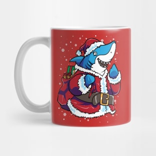 Shark Santa Claus Christmas Mug